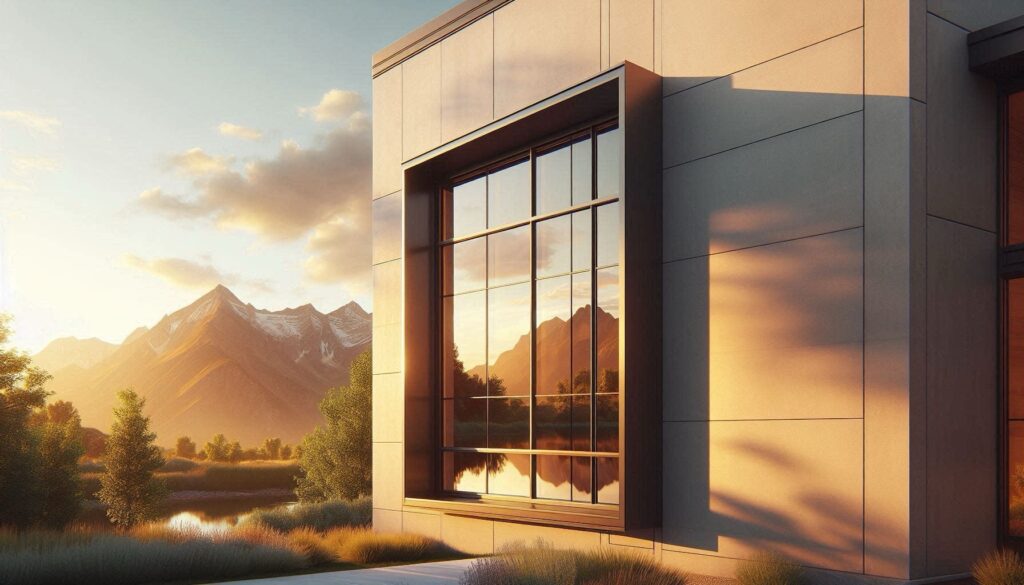 Breathtaking hero photo of a luxury Draper, UT home at sunset. Flawless window/stucco integration, demonstrating master 50-year craftsmanship.