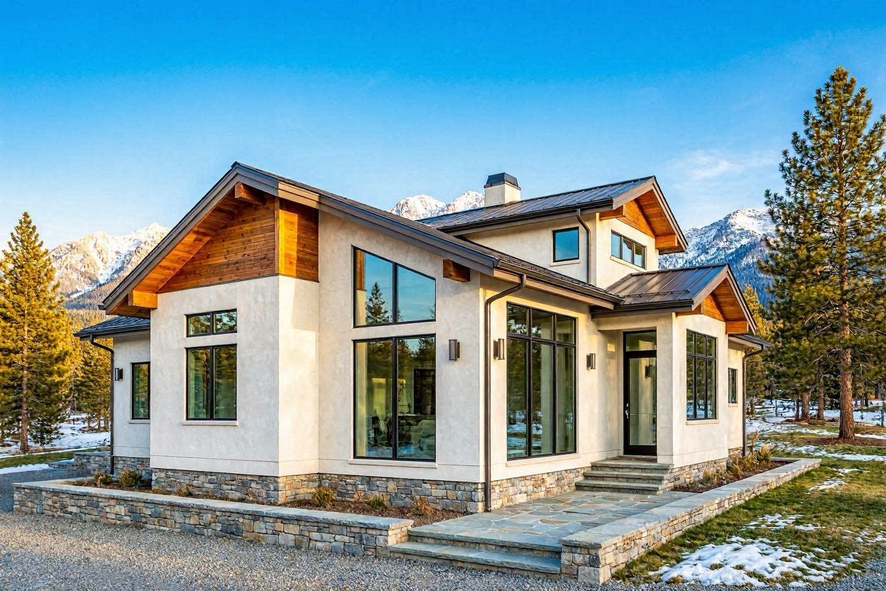 Luxury mountain home exterior Park City Utah — Christensen Stucco and Exteriors