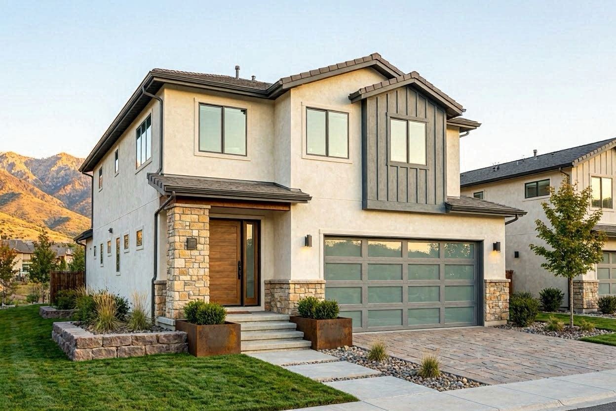 Home exterior Cottonwood Heights Utah canyon exposure — Christensen Stucco and Exteriors